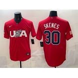Men's USA Baseball #30 Paul Skenes Red World Baseball Classic Stitched Jersey