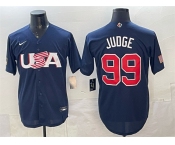 Men's USA Baseball #99 Aaron Judge 2023 Navy World Baseball Classic Stitched Jersey Men's USA Baseball #99 Aaron Judge 2023 Navy World Baseball Classic Stitched Jersey