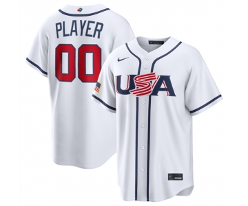Men's USA Baseball ACTIVE PLAYER Custom White 2026 World Baseball Classic Home Stadium Stitched Jersey