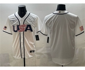 Men's USA Baseball Blank White 2026 World Baseball Classic Home Stadium Stitched Jersey Men's USA Baseball Blank White 2026 World Baseball Classic Home Stadium Stitched Jersey