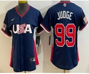Women's USA #99 Aaron Judge Navy 2026 World Baseball Classic Cool Base Jersey