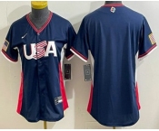 Women's USA Blank Navy 2026 World Baseball Classic Cool Base Jersey