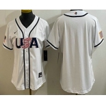 Women's USA Blank White 2026 World Baseball Classic Cool Base Jersey