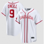 Men's Canada Baseball #9 Tyler O'Neill White 2026 World Baseball Classic Home Stadium Stitched Jersey Men's Canada Baseball #9 Tyler O'Neill White 2026 World Baseball Classic Home Stadium Stitched Jersey