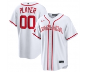 Men's Canada Baseball Active Player Custom White 2026 World Baseball Classic Home Stadium Stitched Jersey Men's Canada Baseball Active Player Custom White 2026 World Baseball Classic Home Stadium Stitched Jersey