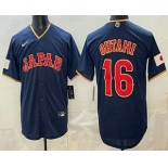 Men's Japan #16 Shohei Ohtani Navy 2026 World Baseball Classic Cool Base Jersey