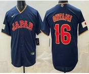 Men's Japan #16 Shohei Ohtani Navy 2026 World Baseball Classic Cool Base Jersey Men's Japan #16 Shohei Ohtani Navy 2026 World Baseball Classic Cool Base Jersey