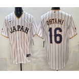Men's Japan #16 Shohei Ohtani White 2026 World Baseball Classic Cool Base Jersey
