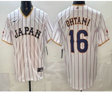 Men's Japan #16 Shohei Ohtani White 2026 World Baseball Classic Cool Base Jersey