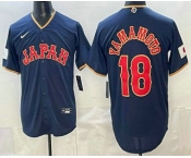 Men's Japan #18 Yoshinobu Yamamoto Navy 2026 World Baseball Classic Cool Base Jersey Men's Japan #18 Yoshinobu Yamamoto Navy 2026 World Baseball Classic Cool Base Jersey
