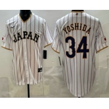 Men's Japan #34 Masataka Yoshida White 2026 World Baseball Classic Cool Base Jersey Men's Japan #34 Masataka Yoshida White 2026 World Baseball Classic Cool Base Jersey