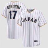 Men's Japan Baseball #17 Yusei Kikuchi White 2026 World Baseball Classic Home Stadium Stitched Jersey Men's Japan Baseball #17 Yusei Kikuchi White 2026 World Baseball Classic Home Stadium Stitched Jersey