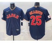 Men's Japan Baseball #25 Kazuma Okamoto Navy 2026 World Baseball Classic Road Stadium Stitched Jersey Men's Japan Baseball #25 Kazuma Okamoto Navy 2026 World Baseball Classic Road Stadium Stitched Jersey