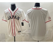 Men's Japan Baseball Blank White 2026 World Baseball Classic Home Stadium Stitched Jersey Men's Japan Baseball Blank White 2026 World Baseball Classic Home Stadium Stitched Jersey