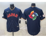 Men's Japan Baseball Team Big Logo Navy 2026 World Baseball Classic Road Stadium Stitched Jersey Men's Japan Baseball Team Big Logo Navy 2026 World Baseball Classic Road Stadium Stitched Jersey