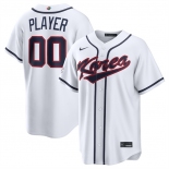 Men's Korea Baseball Active Player Custom White 2026 World Baseball Classic Home Stadium Stitched Jersey