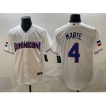 Men's Dominican Republic Baseball #4 Ketel Marte White 2026 World Baseball Classic Home Stadium Stitched Jersey Men's Dominican Republic Baseball #4 Ketel Marte White 2026 World Baseball Classic Home Stadium Stitched Jersey