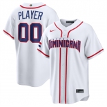 Men's Dominican Republic Baseball Active Player Custom White 2026 World Baseball Classic Home Stadium Stitched Jersey