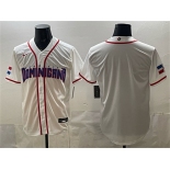 Men's Dominican Republic Baseball Blank White 2026 World Baseball Classic Home Stadium Stitched Jersey