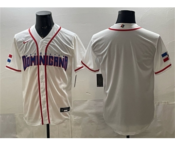 Men's Dominican Republic Baseball Blank White 2026 World Baseball Classic Home Stadium Stitched Jersey