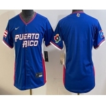 Women's Dominican Republic Big Logo Royal 2026 World Baseball Classic Cool Base Jersey
