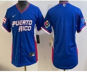 Women's Dominican Republic Big Logo Royal 2026 World Baseball Classic Cool Base Jersey