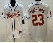Men's Venezuela #23 William Contreras White 2026 World Baseball Classic Cool Base Jersey Men's Venezuela #23 William Contreras White 2026 World Baseball Classic Cool Base Jersey