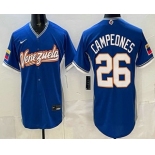 Men's Venezuela #26 Venezuela Blue 2026 World Baseball Classic Cool Base Jersey