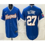 Men's Venezuela #27 Jose Altuve Blue 2026 World Baseball Classic Cool Base Jersey