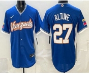 Men's Venezuela #27 Jose Altuve Blue 2026 World Baseball Classic Cool Base Jersey Men's Venezuela #27 Jose Altuve Blue 2026 World Baseball Classic Cool Base Jersey