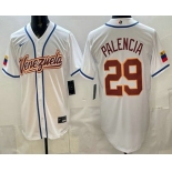 Men's Venezuela #29 Daniel Palencia White 2026 World Baseball Classic Cool Base Jersey