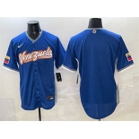 Men's Venezuela Baseball Blank Blue 2026 World Baseball Classic Road Stadium Stitched Jersey
