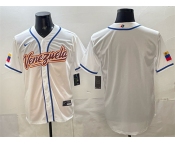 Men's Venezuela Baseball Blank White 2026 World Baseball Classic Home Stadium Stitched Jersey Men's Venezuela Baseball Blank White 2026 World Baseball Classic Home Stadium Stitched Jersey