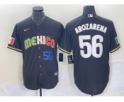Men's Mexico Baseball #56 Randy Arozarena Black Stitched Jersey Men's Mexico Baseball #56 Randy Arozarena Black Stitched Jersey