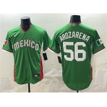 Men's Mexico Baseball #56 Randy Arozarena Green 2026 World Baseball Classic Home Stadium Stitched Jersey