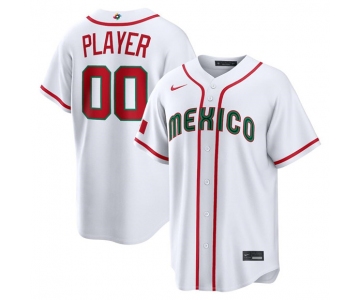 Men's Mexico Baseball ACTIVE PLAYER Custom White 2026 World Baseball Classic Home Stadium Stitched Jersey