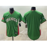Men's Mexico Baseball Blank Green 2026 World Baseball Classic Home Stadium Stitched Jersey