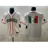 Men's Mexico Baseball Team Big Logo White 2026 World Baseball Classic Home Stadium Stitched Jersey