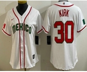 Women's Mexico #30 Alejandro Kirk White 2026 World Baseball Classic Cool Base Jersey Women's Mexico #30 Alejandro Kirk White 2026 World Baseball Classic Cool Base Jersey