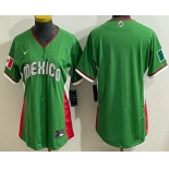 Women's Mexico Blank Green 2026 World Baseball Classic Cool Base Jersey