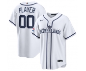 Men's Netherlands Baseball Active Player Custom White 2026 World Baseball Classic Home Stadium Stitched Jersey