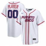 Men's Puerto Rico Baseball Active Player Custom White 2026 World Baseball Classic Home Stadium Stitched Jersey