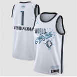 Men's 2026 All-Star #1 Victor Wembanyama White Stitched Basketball Jersey