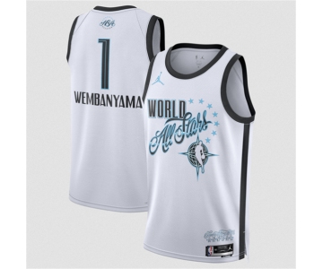 Men's 2026 All-Star #1 Victor Wembanyama White Stitched Basketball Jersey