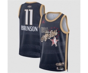 Men's 2026 All-Star #11 Jalen Brunson Navy Stitched Basketball Jersey Men's 2026 All-Star #11 Jalen Brunson Navy Stitched Basketball Jersey