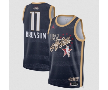 Men's 2026 All-Star #11 Jalen Brunson Navy Stitched Basketball Jersey