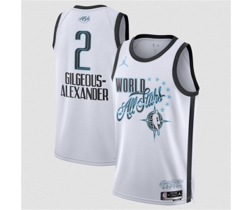 Men's 2026 All-Star #2 Shai Gilgeous-Alexander White Stitched Basketball Jersey