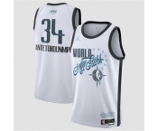 Men's 2026 All-Star #34 Giannis Antetokounmpo White Stitched Basketball Jersey Men's 2026 All-Star #34 Giannis Antetokounmpo White Stitched Basketball Jersey