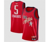 Men's 2026 All-Star #5 Anthony Edwards Red Stitched Basketball Jersey Men's 2026 All-Star #5 Anthony Edwards Red Stitched Basketball Jersey