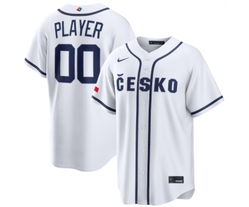 Men's Czech Baseball Active Player Custom White 2026 World Baseball Classic Home Stadium Stitched Jersey